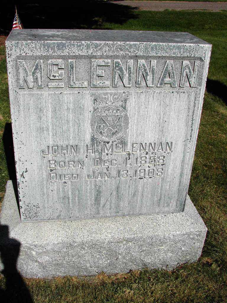 Photo of headstones/John Henry McLennan 1858-1908 hdstn Pocatello Mountain View Cem Idaho